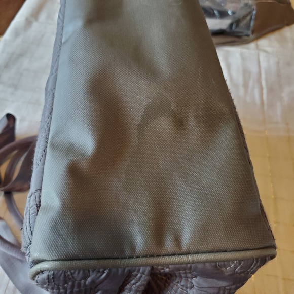 Petunia Pickle Bottom Convertible Diaper Bag Backpack Tote Gray Floral Quilted - Picture 10 of 14